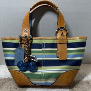 Coach Vintage Striped Tote Bag
